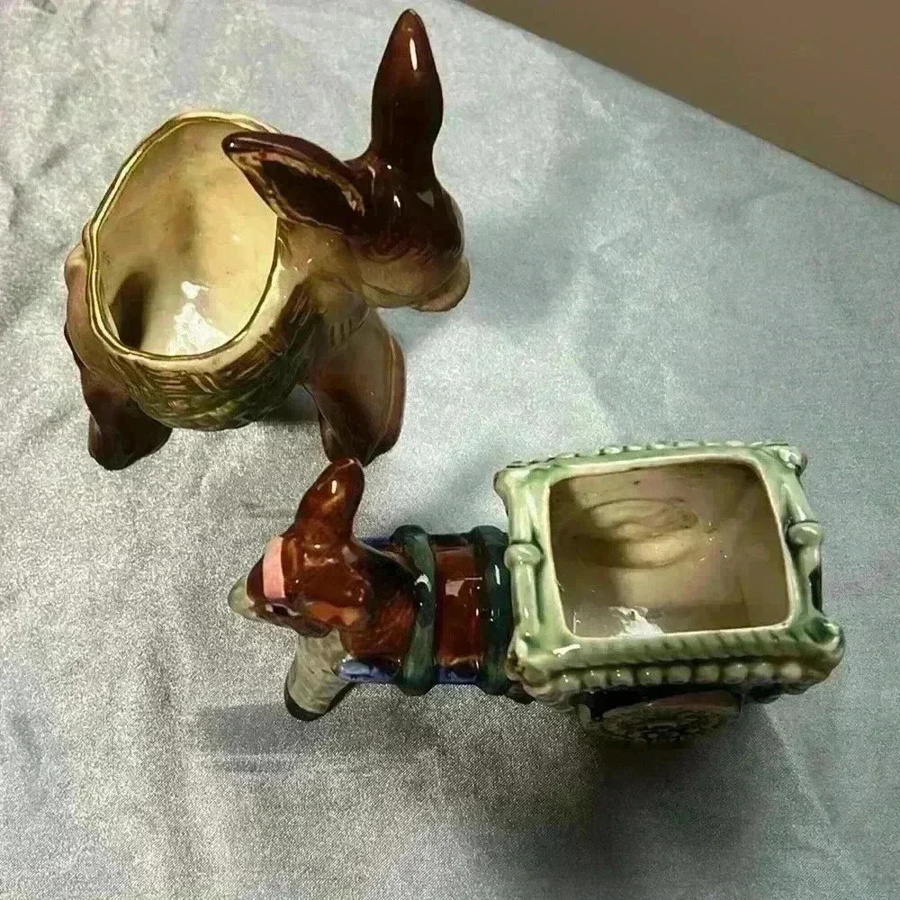 2 Vintage  Burro Planters - Picture 12 of 14